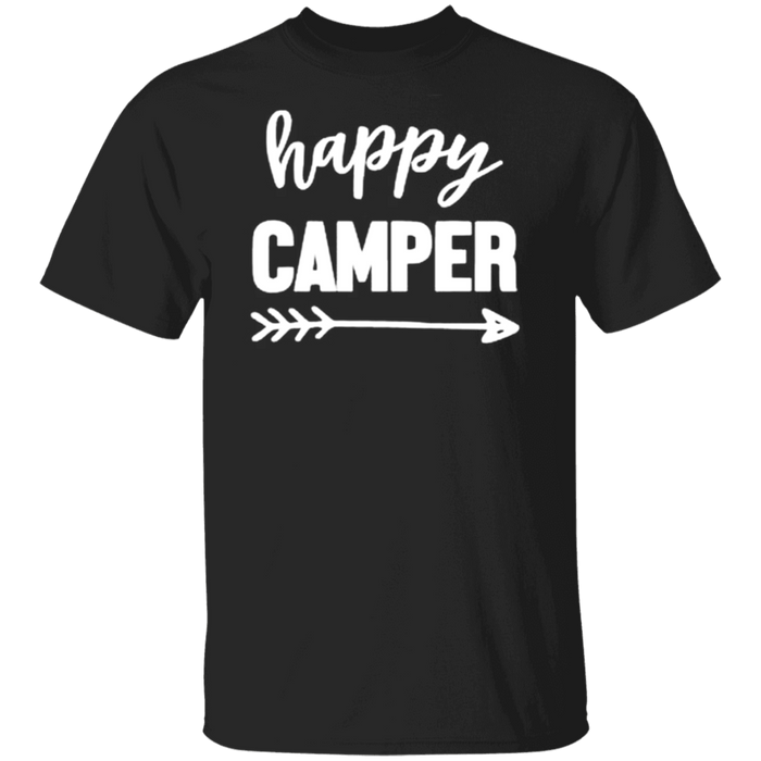 CustomCat Gosszy - Happy camper - tshirt Apparel G500 Gildan 5.3 oz. T-Shirt / Black / S