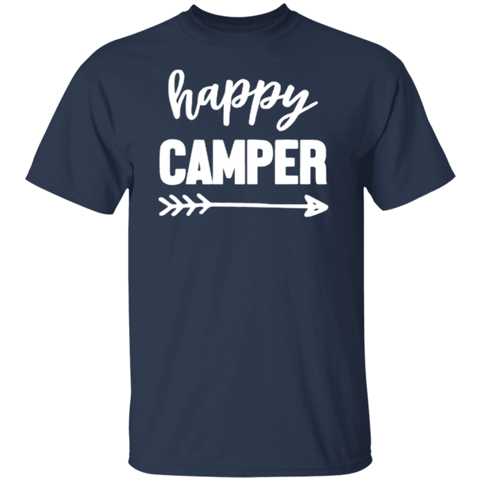 CustomCat Gosszy - Happy camper - tshirt Apparel G500 Gildan 5.3 oz. T-Shirt / Navy / S