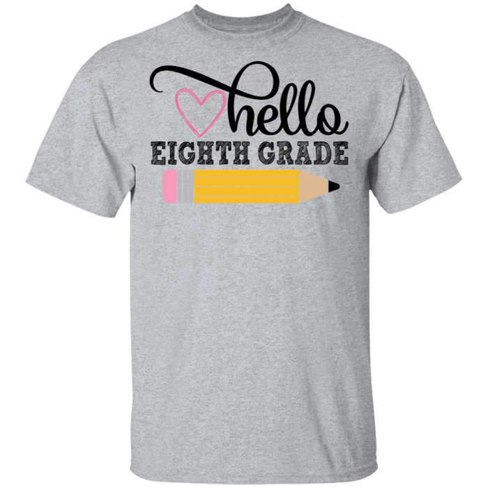 CustomCat Gosszy - Hello Eighth grade Apparel G500 5.3 oz. T-Shirt / Sport Grey / S