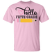 CustomCat Gosszy - Hello Fifth grade Apparel G500B Youth 5.3 oz 100% Cotton T-Shirt / Light Pink / YXS