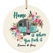 CustomCat Gosszy - Home where park it Circle Ornament Ornaments White / One Size