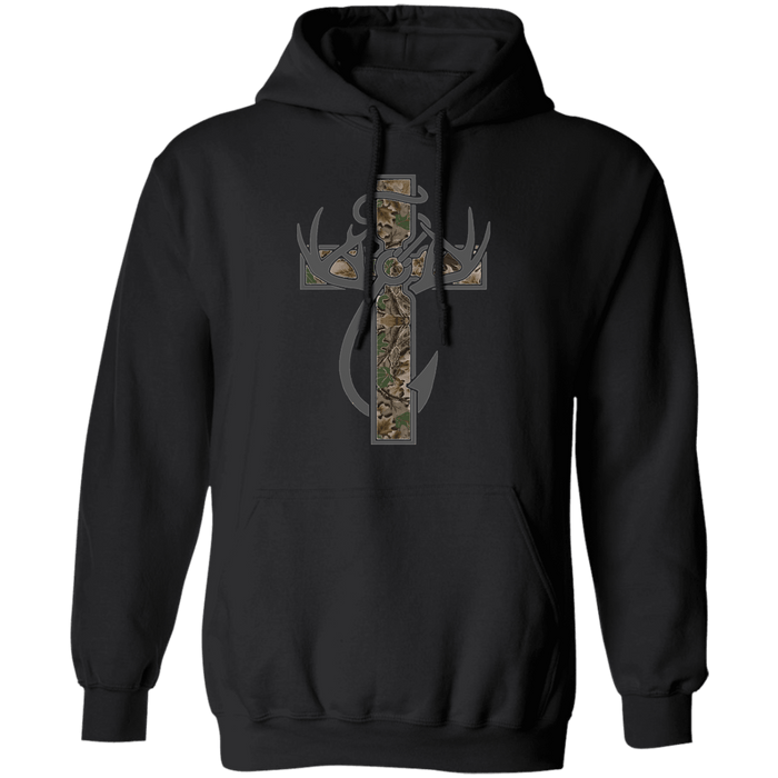 CustomCat Gosszy - Hunter Cross - tshirt Apparel G185 Gildan Pullover Hoodie 8 oz. / Black / S