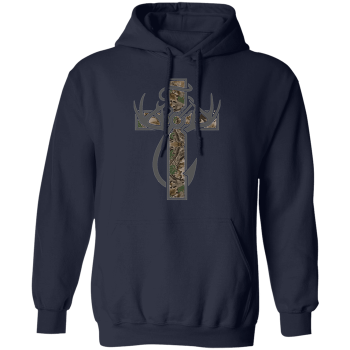 CustomCat Gosszy - Hunter Cross - tshirt Apparel G185 Gildan Pullover Hoodie 8 oz. / Navy / S