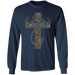 CustomCat Gosszy - Hunter Cross - tshirt Apparel G240 Gildan LS Ultra Cotton T-Shirt / Navy / S