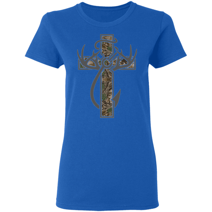 CustomCat Gosszy - Hunter Cross - tshirt Apparel G500L Gildan Ladies' 5.3 oz. T-Shirt / Royal / S