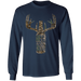 CustomCat Gosszy - Hunting beer - tshirt Apparel G240 Gildan LS Ultra Cotton T-Shirt / Navy / S