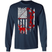 CustomCat Gosszy - Hunting Flag - tshirt Apparel G240 Gildan LS Ultra Cotton T-Shirt / Navy / S