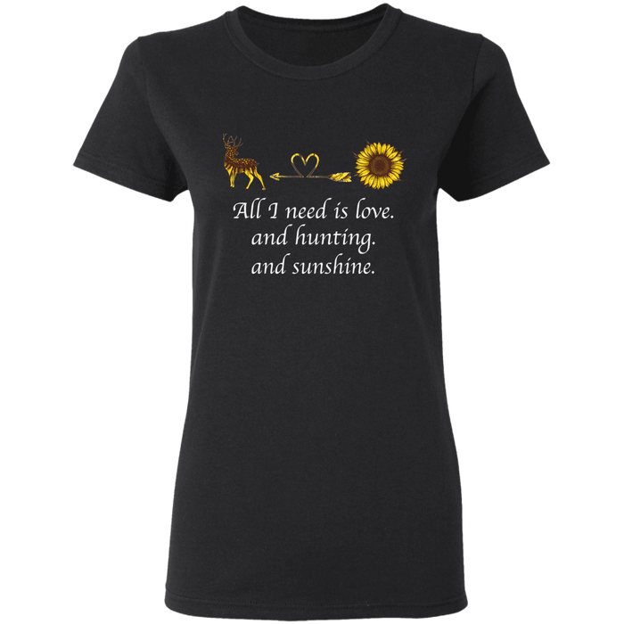 CustomCat Gosszy - Hunting sunshine - tshirt Apparel G500L Gildan Ladies' 5.3 oz. T-Shirt / Black / S