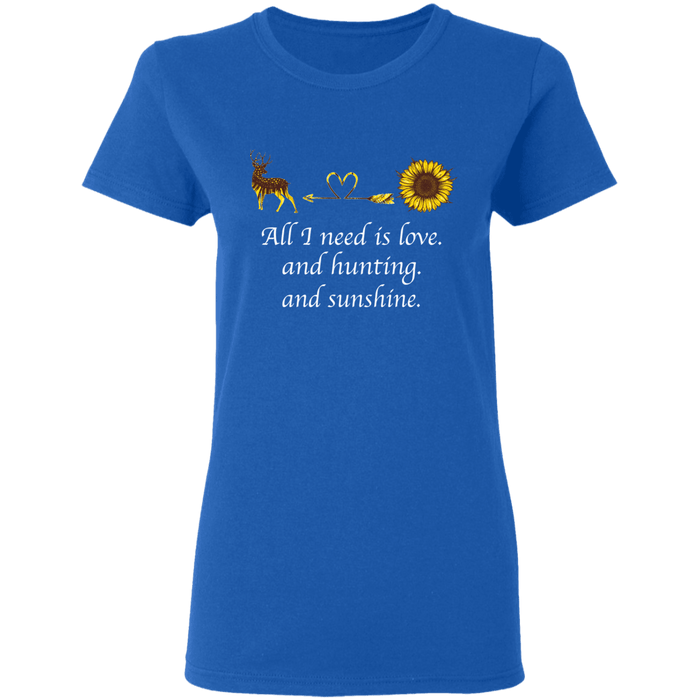 CustomCat Gosszy - Hunting sunshine - tshirt Apparel G500L Gildan Ladies' 5.3 oz. T-Shirt / Royal / S