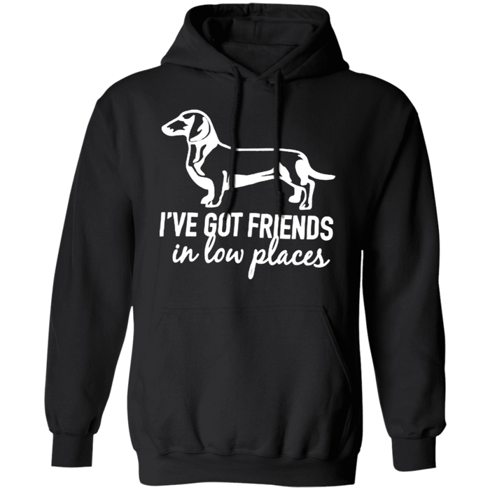 CustomCat Gosszy - i've got friends, dog - tshirt Apparel G185 Gildan Pullover Hoodie 8 oz. / Black / S