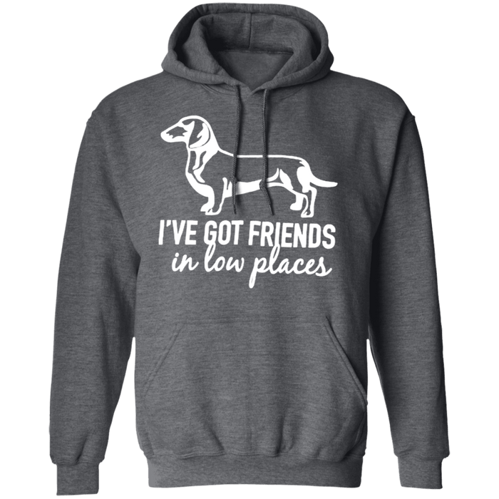 CustomCat Gosszy - i've got friends, dog - tshirt Apparel G185 Gildan Pullover Hoodie 8 oz. / Dark Heather / S