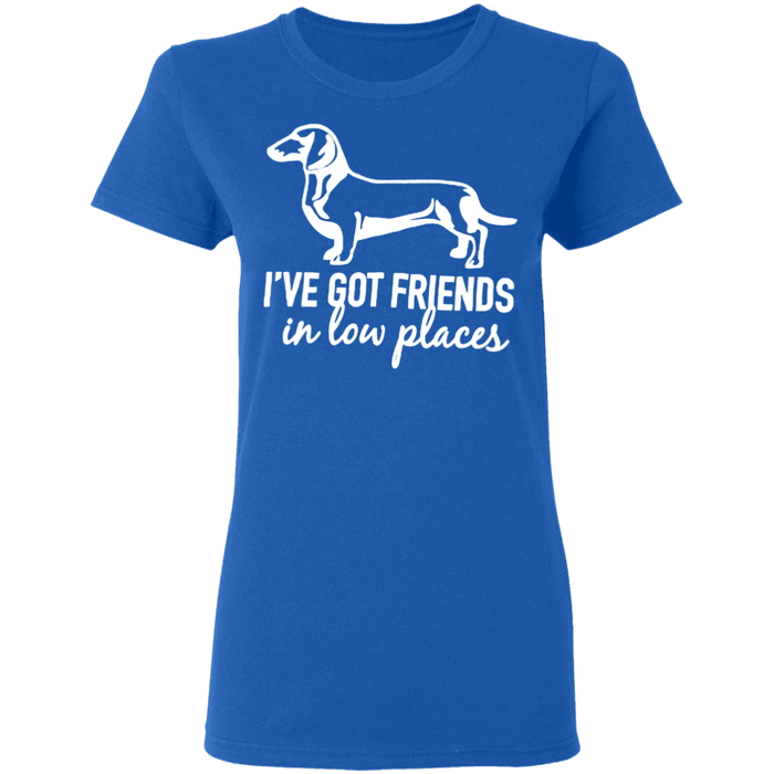 CustomCat Gosszy - i've got friends, dog - tshirt Apparel G500L Gildan Ladies' 5.3 oz. T-Shirt / Royal / S