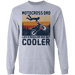 CustomCat Gosszy - Motocross Dad Cooler Apparel G240 LS Ultra Cotton T-Shirt / Sport Grey / S