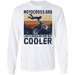 CustomCat Gosszy - Motocross Dad Cooler Apparel G240 LS Ultra Cotton T-Shirt / White / S