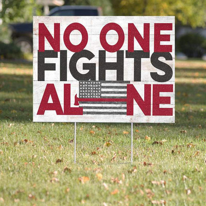 Gosszy Gosszy - No One Fights Alone Yard Sign- - Ourdoor Yard Sign (H-Stake Stand Included) Yard Sign 1 piece