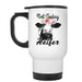 CustomCat Gosszy - Not today Heifer White Travel Mug Drinkware White / One Size