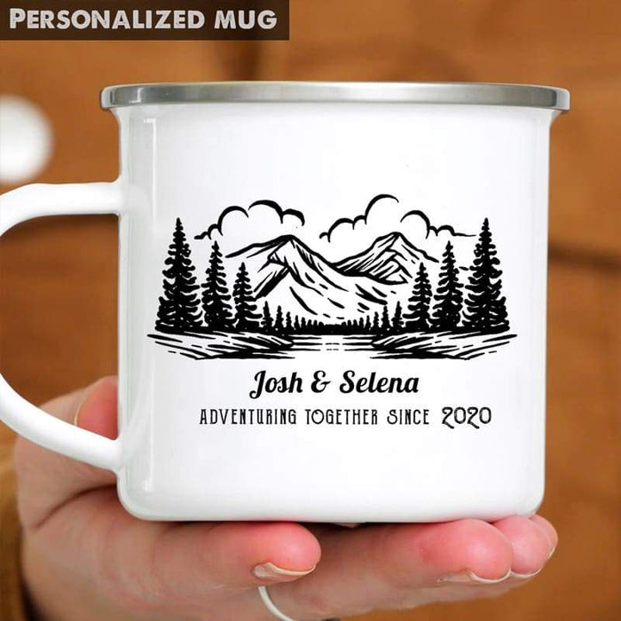 Gosszy Gosszy - Personalized Adventure together Camping Steel Mug Mug