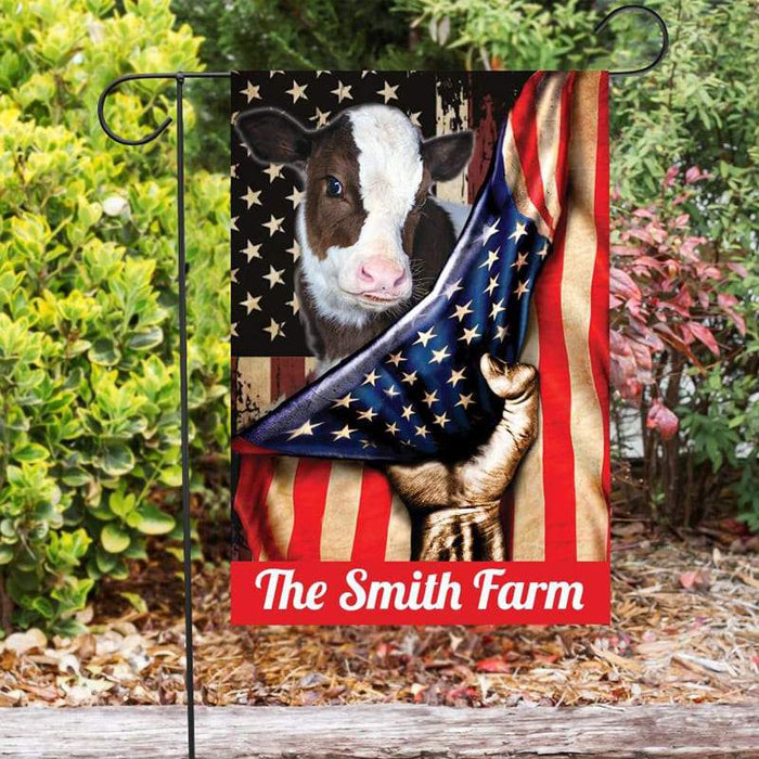 Gosszy Gosszy - Personalized Cattle Farm House Flag Garden Flag 12*18 inche