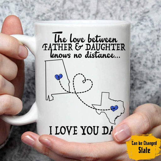 Gosszy Gosszy - Personalized Father & Daughter Long Distance Mug mug 11oz