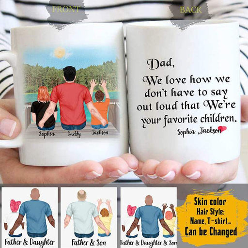 Gosszy Gosszy - Personalized Fathers day gift from Daughter & Son mug 11oz