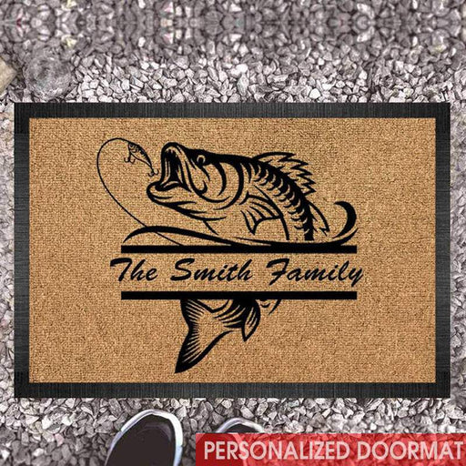 Gosszy Gosszy - Personalized Fishing Doormat Doormat 15x24in-40x60cm