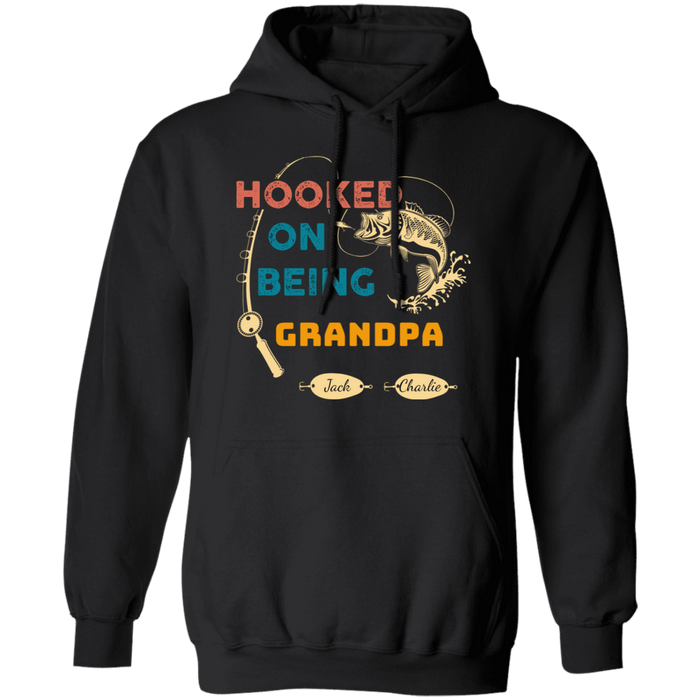 CustomCat Gosszy - Personalized Fishing hooked 2 Apparel G185 Pullover Hoodie 8 oz. / Black / S