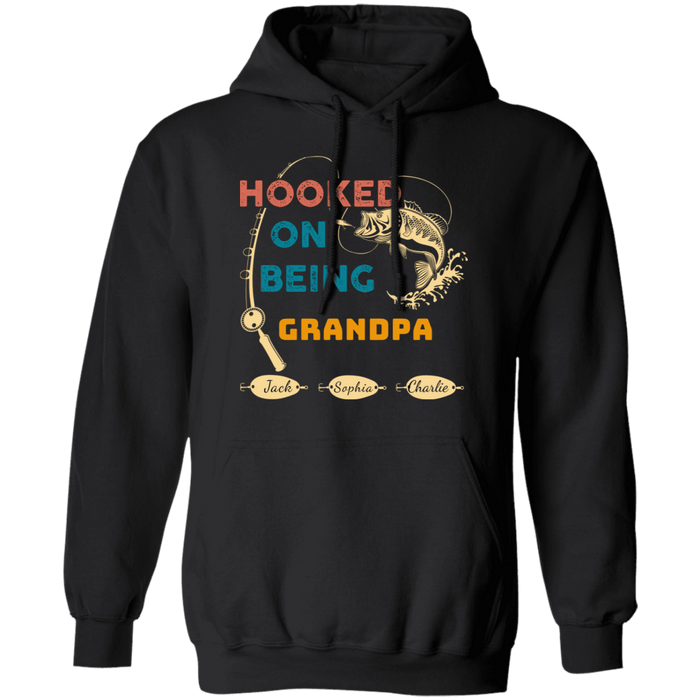 CustomCat Gosszy - Personalized Fishing hooked 3 Apparel G185 Pullover Hoodie 8 oz. / Black / S