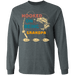 CustomCat Gosszy - Personalized Fishing hooked 3 Apparel G240 LS Ultra Cotton T-Shirt / Dark Heather / S