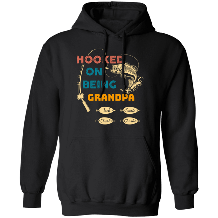 CustomCat Gosszy - Personalized Fishing hooked 4 Apparel G185 Pullover Hoodie 8 oz. / Black / S