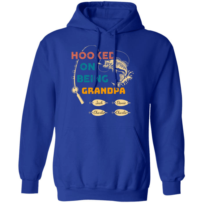 CustomCat Gosszy - Personalized Fishing hooked 4 Apparel G185 Pullover Hoodie 8 oz. / Royal / S