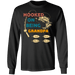 CustomCat Gosszy - Personalized Fishing hooked 4 Apparel G240 LS Ultra Cotton T-Shirt / Black / S