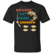 CustomCat Gosszy - Personalized Fishing hooked 4 Apparel G500 5.3 oz. T-Shirt / Black / S
