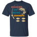 CustomCat Gosszy - Personalized Fishing hooked 4 Apparel G500 5.3 oz. T-Shirt / Navy / S