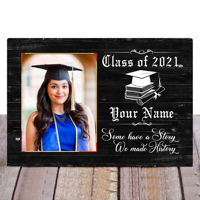 Gosszy Gosszy - Personalized Graduation frame, Class of 2021 canvas, graduation gift, graduation canvas  Canvas 12" x 8" / CANLA75 Landscape Canvas .75in Frame