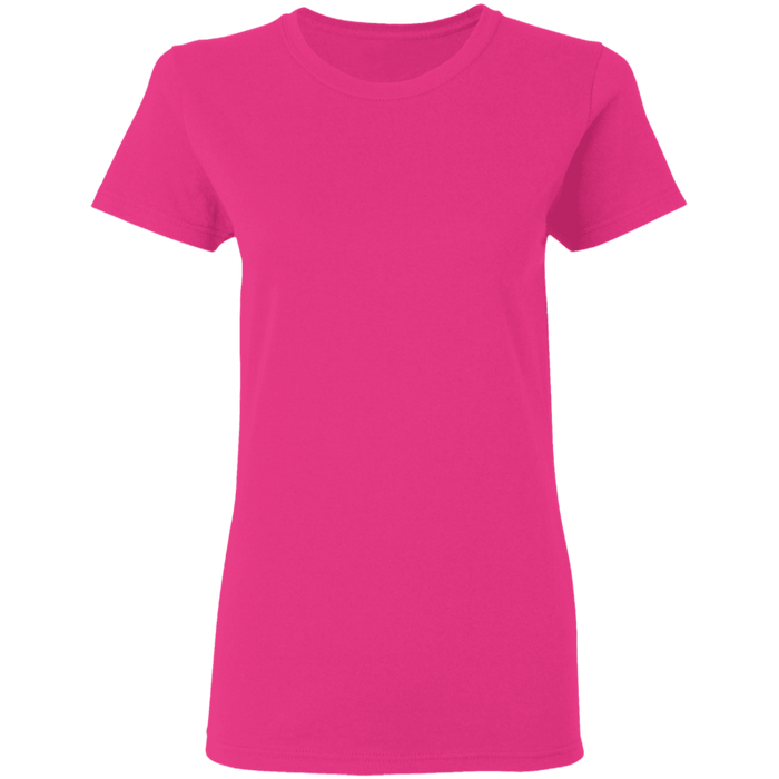 Gosszy Gosszy - Personalized Your Text T shirt Tshirt G500L Ladies' 5.3 oz. T-Shirt / Heliconia / S