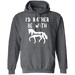 CustomCat Gosszy - Rather be with horse personalized - tshirt  G185 Gildan Pullover Hoodie 8 oz. / Dark Heather / S