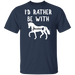 CustomCat Gosszy - Rather be with horse personalized - tshirt  G500 Gildan 5.3 oz. T-Shirt / Navy / S