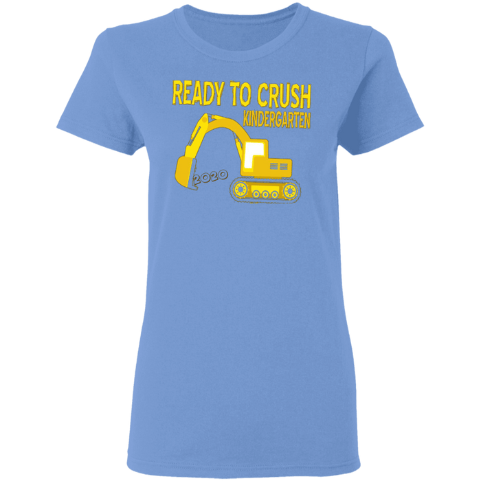 CustomCat Gosszy - ready to crush kinder Apparel G500L Ladies' 5.3 oz. T-Shirt / Carolina Blue / S