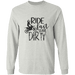 CustomCat Gosszy - Ride Fast motocross Apparel G240 LS Ultra Cotton T-Shirt / Ash / S