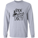 CustomCat Gosszy - Ride Fast motocross Apparel G240 LS Ultra Cotton T-Shirt / Sport Grey / S