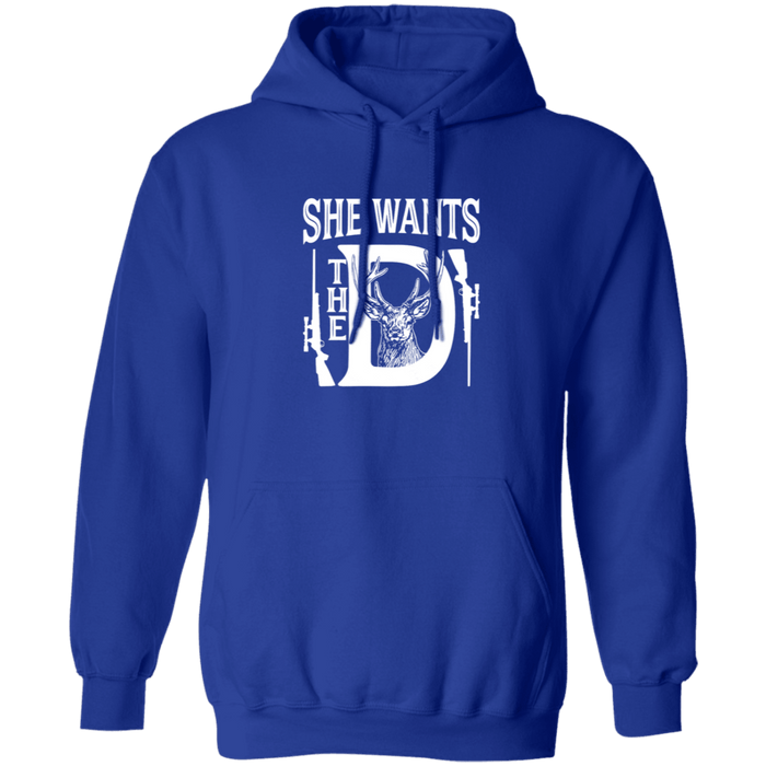 CustomCat Gosszy - she want..D, deerhunting - tshirt Apparel G185 Gildan Pullover Hoodie 8 oz. / Royal / S