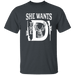 CustomCat Gosszy - she want..D, deerhunting - tshirt Apparel G500 Gildan 5.3 oz. T-Shirt / Dark Heather / S