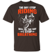 CustomCat Gosszy - The Day I Stop Riding Apparel G500 5.3 oz. T-Shirt / Dark Chocolate / S