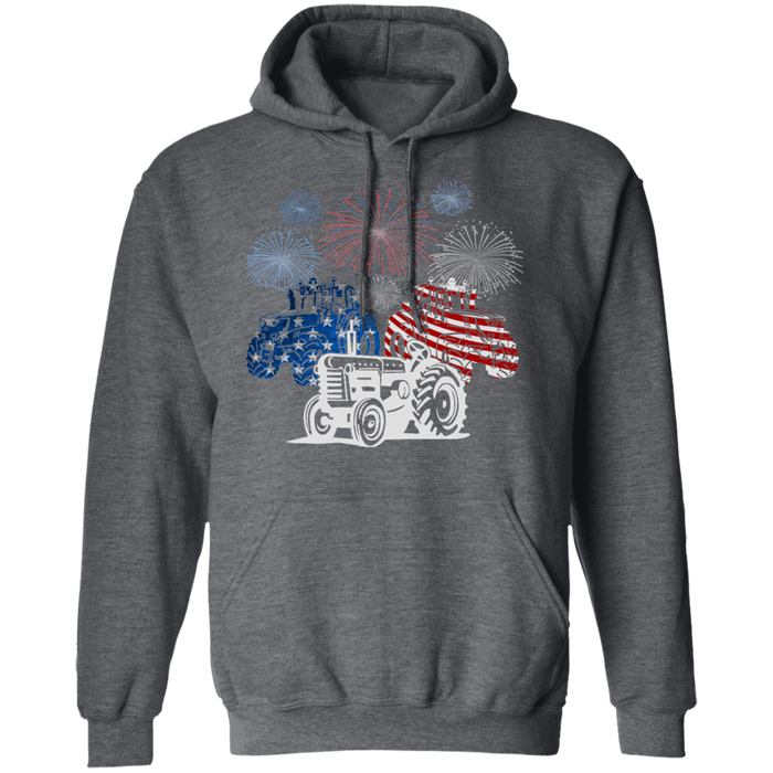 CustomCat Gosszy - Tractor farm - tshirt Apparel G185 Gildan Pullover Hoodie 8 oz. / Dark Heather / S