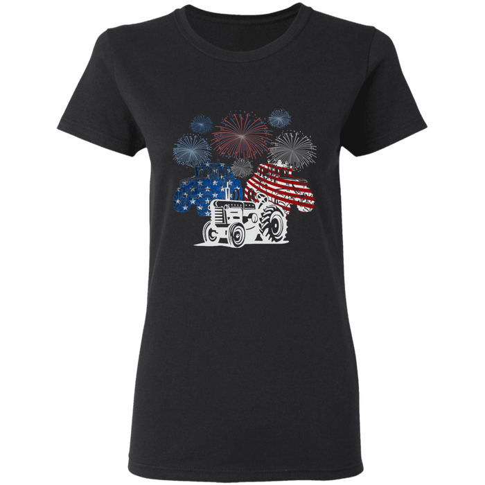 CustomCat Gosszy - Tractor farm - tshirt Apparel G500L Gildan Ladies' 5.3 oz. T-Shirt / Black / S