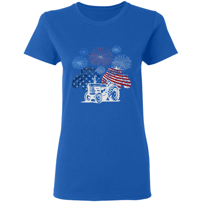 CustomCat Gosszy - Tractor farm - tshirt Apparel G500L Gildan Ladies' 5.3 oz. T-Shirt / Royal / S