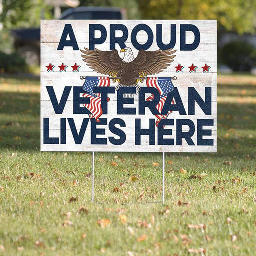 Gosszy Gosszy - VETERAN Yard Sign - Outdoor Yard Sign (H-Stake Stand Included) Yard Sign 1 piece