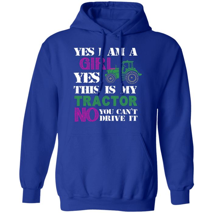 CustomCat Gosszy - Yes, i'm girl tractor, farmer - tshirt Apparel G185 Gildan Pullover Hoodie 8 oz. / Royal / S