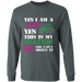 CustomCat Gosszy - Yes, i'm girl tractor, farmer - tshirt Apparel G240 Gildan LS Ultra Cotton T-Shirt / Dark Heather / S