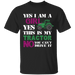 CustomCat Gosszy - Yes, i'm girl tractor, farmer - tshirt Apparel G500 Gildan 5.3 oz. T-Shirt / Black / S
